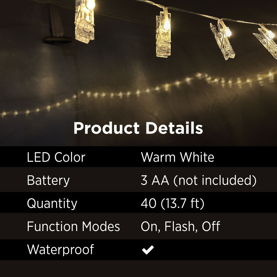 WeatherPod® Clip String Lights
